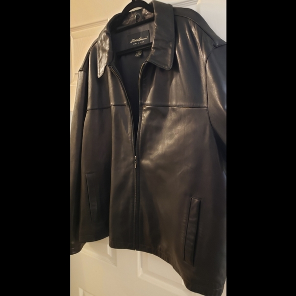 Eddie Bauer Lambskin Leather Bomber Jacket/Coat - Picture 3 of 6